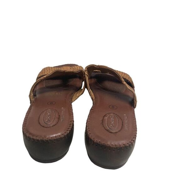 DR. SCHOLLS Betty Women’s Brown Leather Sandals Size 8 - Picture 1 of 8
